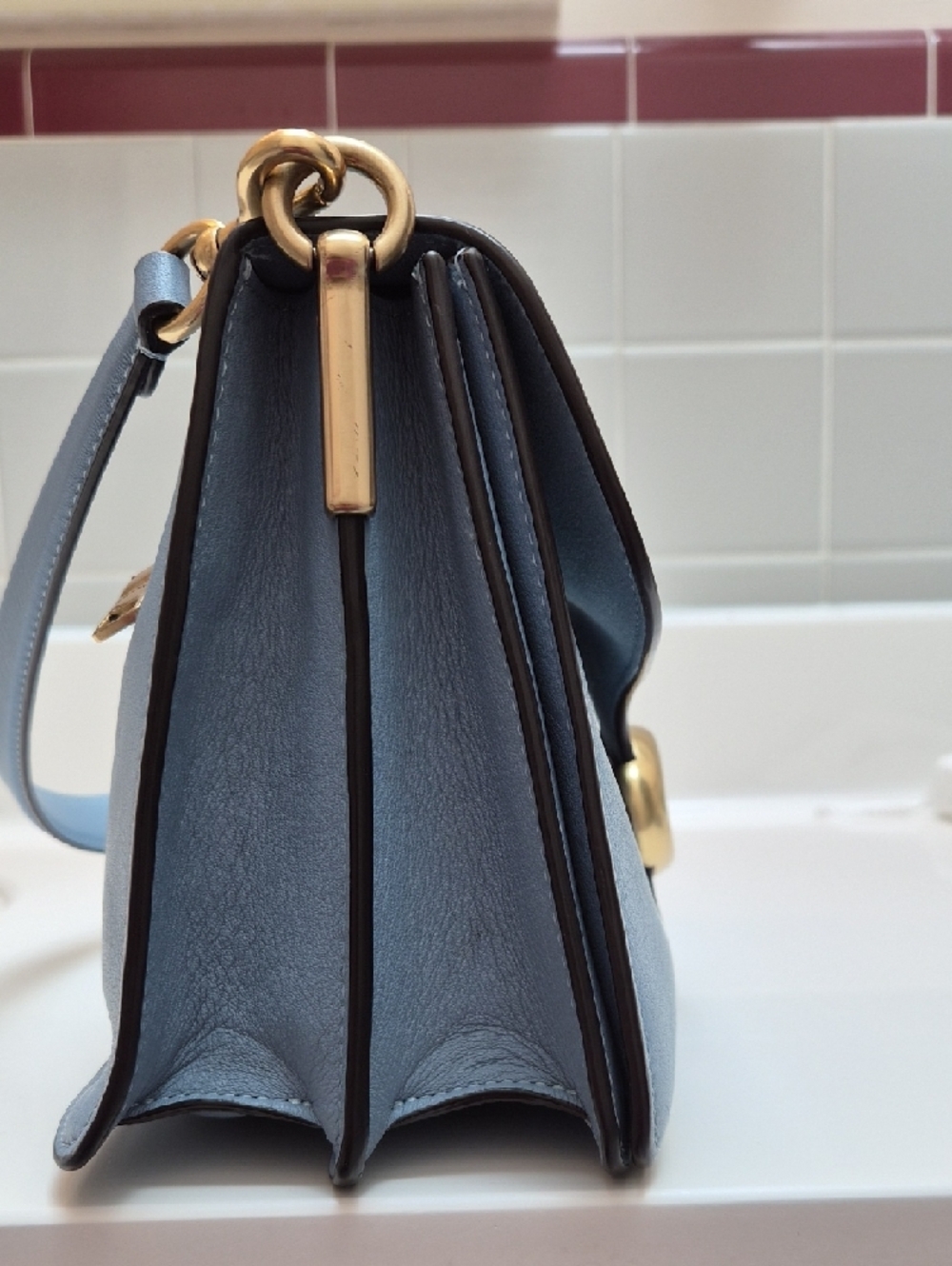 Coach Tabby Chain Purse In Bluebell - Picture 9 of 12